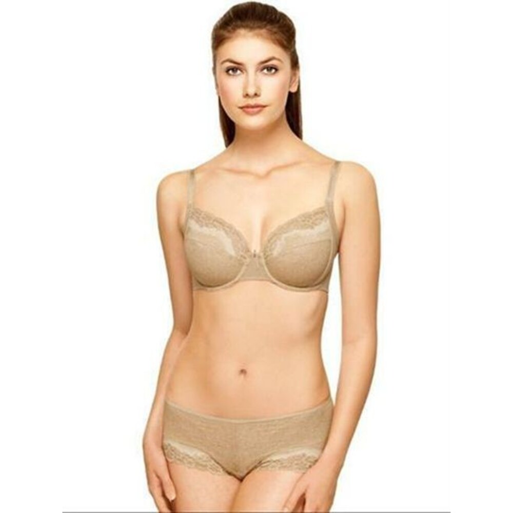 Wacoal 34C Basic Benefits Unlined Underwire Bra 855290 Beige/Toast/Sand NWT